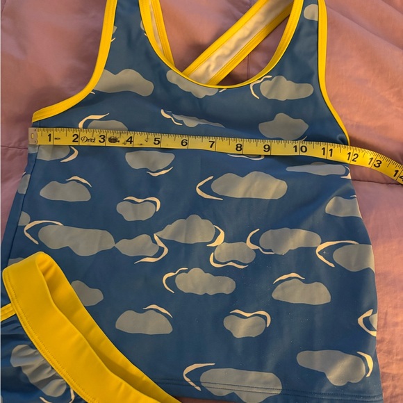 LL Bean Blue Cloud Print Tankini swim set - Picture 5 of 5